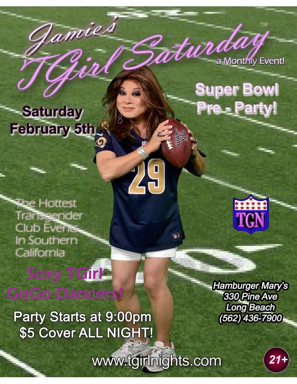 TGirl Saturday Super Bowl Pre-Party!